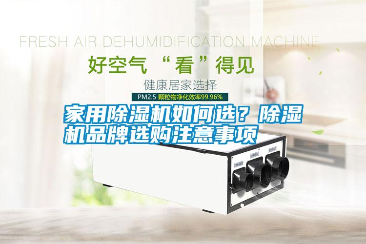 家用除濕機如何選？除濕機品牌選購注意事項