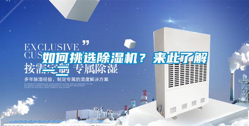 如何挑選除濕機？來此了解一二