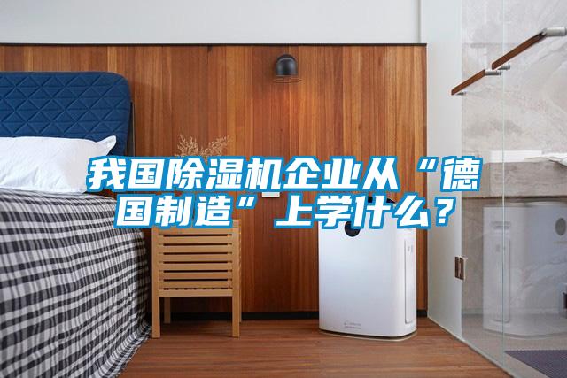 我國除濕機企業(yè)從“德國制造”上學什么？