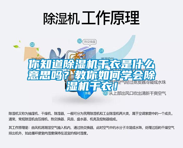 你知道除濕機(jī)干衣是什么意思嗎？教你如何學(xué)會除濕機(jī)干衣！