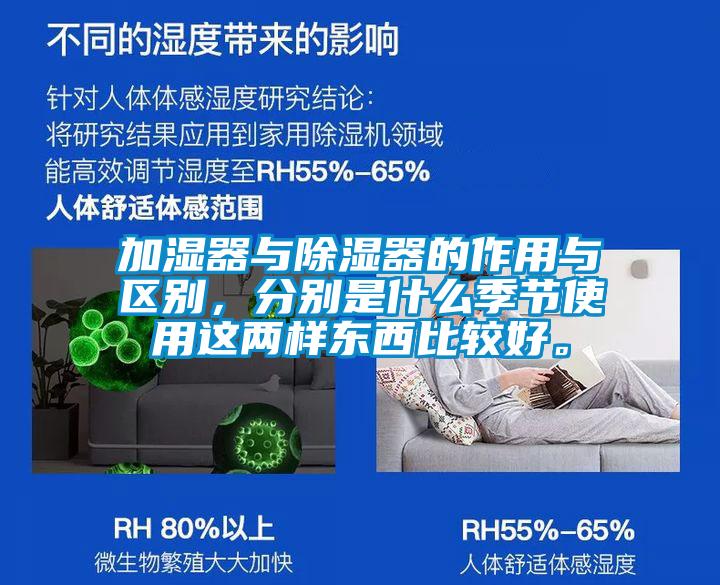 加濕器與除濕器的作用與區(qū)別，分別是什么季節(jié)使用這兩樣?xùn)|西比較好。