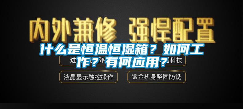 什么是恒溫恒濕箱？如何工作？有何應(yīng)用？