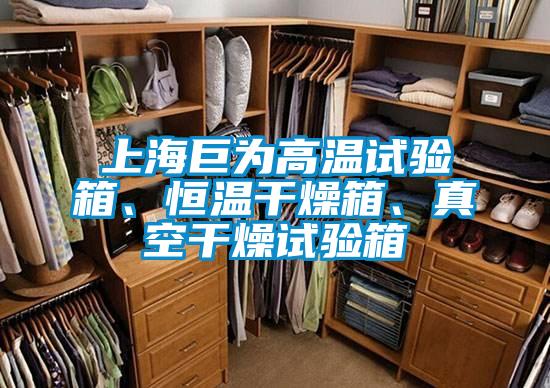 上海巨為高溫試驗箱、恒溫干燥箱、真空干燥試驗箱