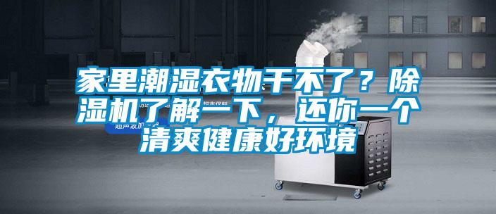 家里潮濕衣物干不了？除濕機(jī)了解一下，還你一個(gè)清爽健康好環(huán)境