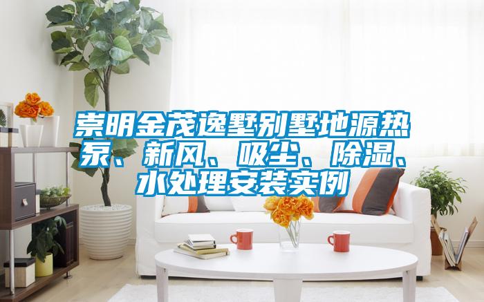 崇明金茂逸墅別墅地源熱泵、新風(fēng)、吸塵、除濕、水處理安裝實(shí)例