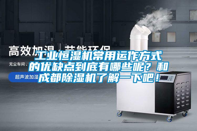 工業(yè)恒濕機常用運作方式的優(yōu)缺點到底有哪些呢？和成都除濕機了解一下吧！
