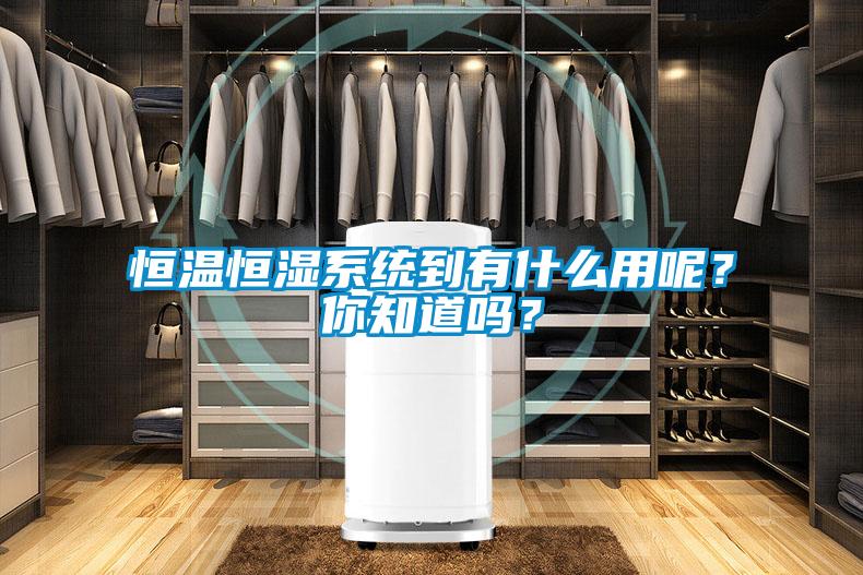 恒溫恒濕系統(tǒng)到有什么用呢？你知道嗎？