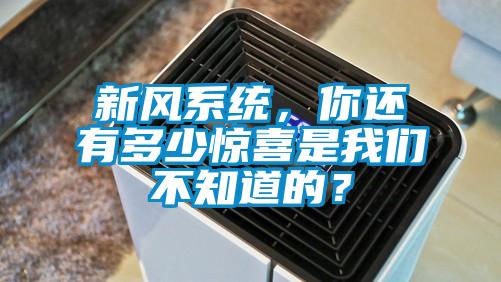 新風(fēng)系統(tǒng)，你還有多少驚喜是我們不知道的？