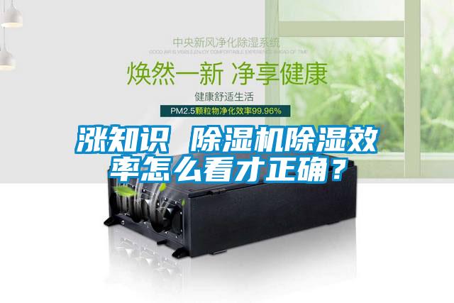 漲知識 除濕機除濕效率怎么看才正確？