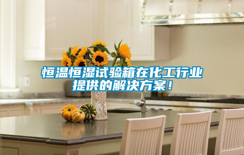 恒溫恒濕試驗(yàn)箱在化工行業(yè)提供的解決方案！