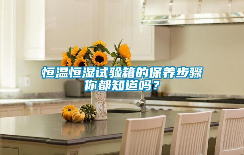 恒溫恒濕試驗箱的保養(yǎng)步驟你都知道嗎？