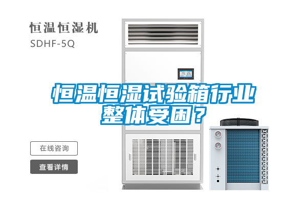 恒溫恒濕試驗(yàn)箱行業(yè)整體受困？